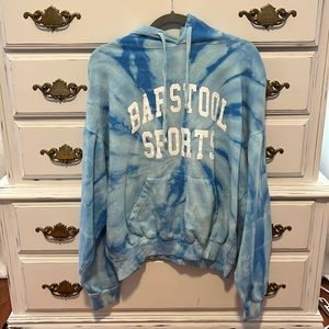 Blue Tie-Dye Barstool Sports Sweatshirt - Size Large